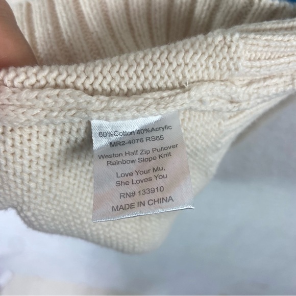 Show Me Your Mumu Weston Half Zip Pullover in Rainbow Slope. Size Small - Picture 9 of 11